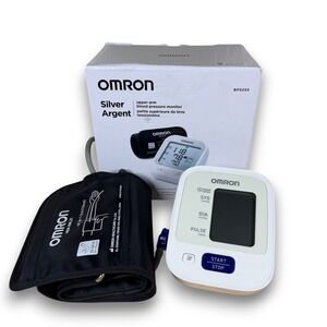 OMRON Silver Argent BP5255 Upper Arm Blood Pressure Monitor BP5100 HEM-7122-Z